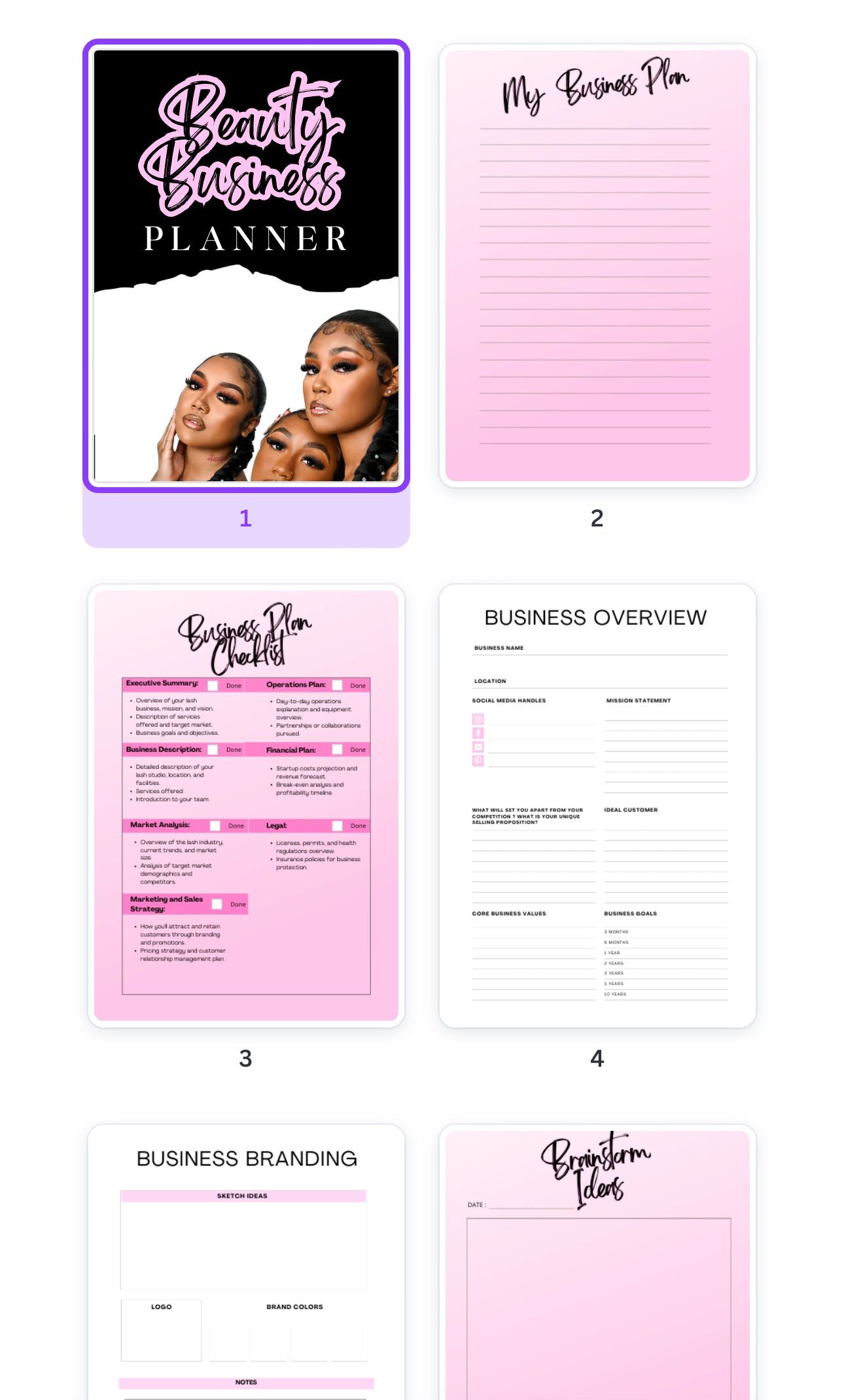 Beauty Business Planner- Ebook