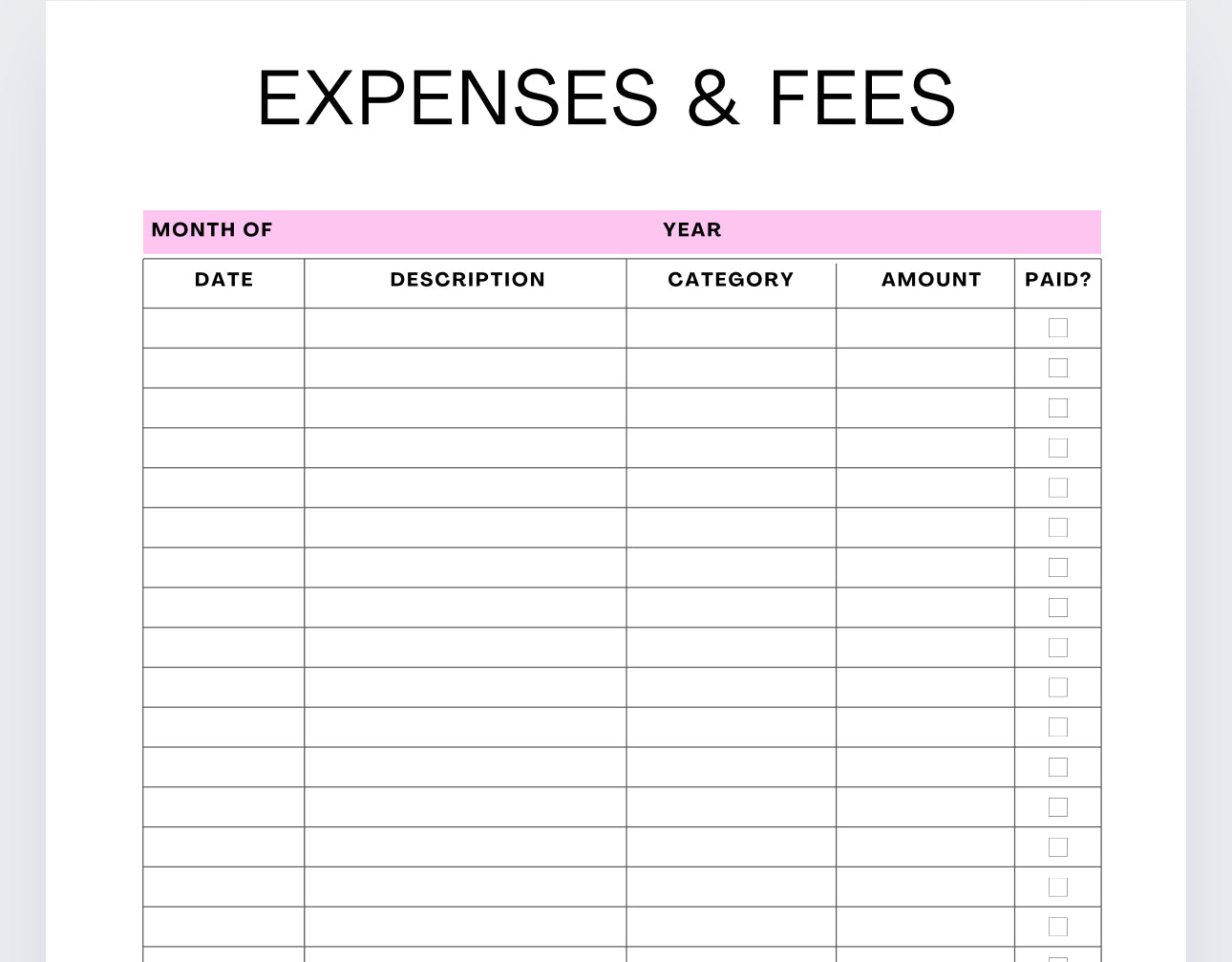 Beauty Business Planner- Ebook