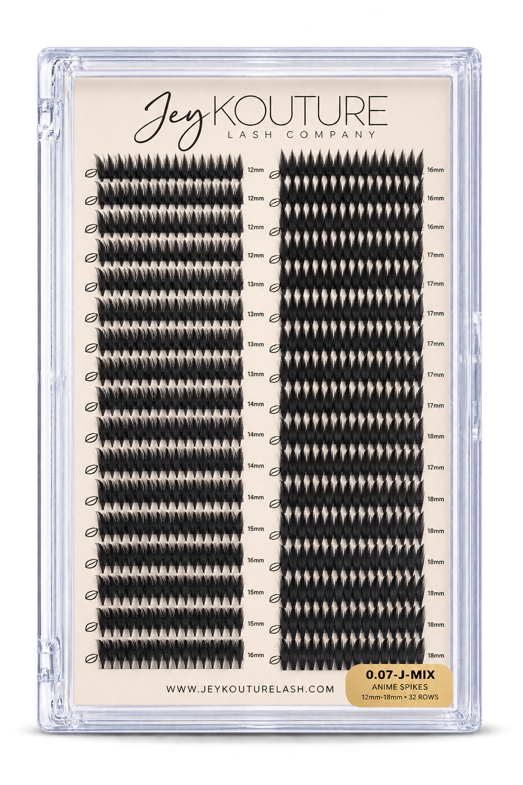 Anime Spikes — 12mm–18mm | 32 Rows